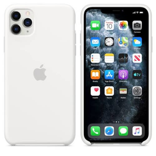 Silicone Back Cover For iPhone 11 Pro Max - White