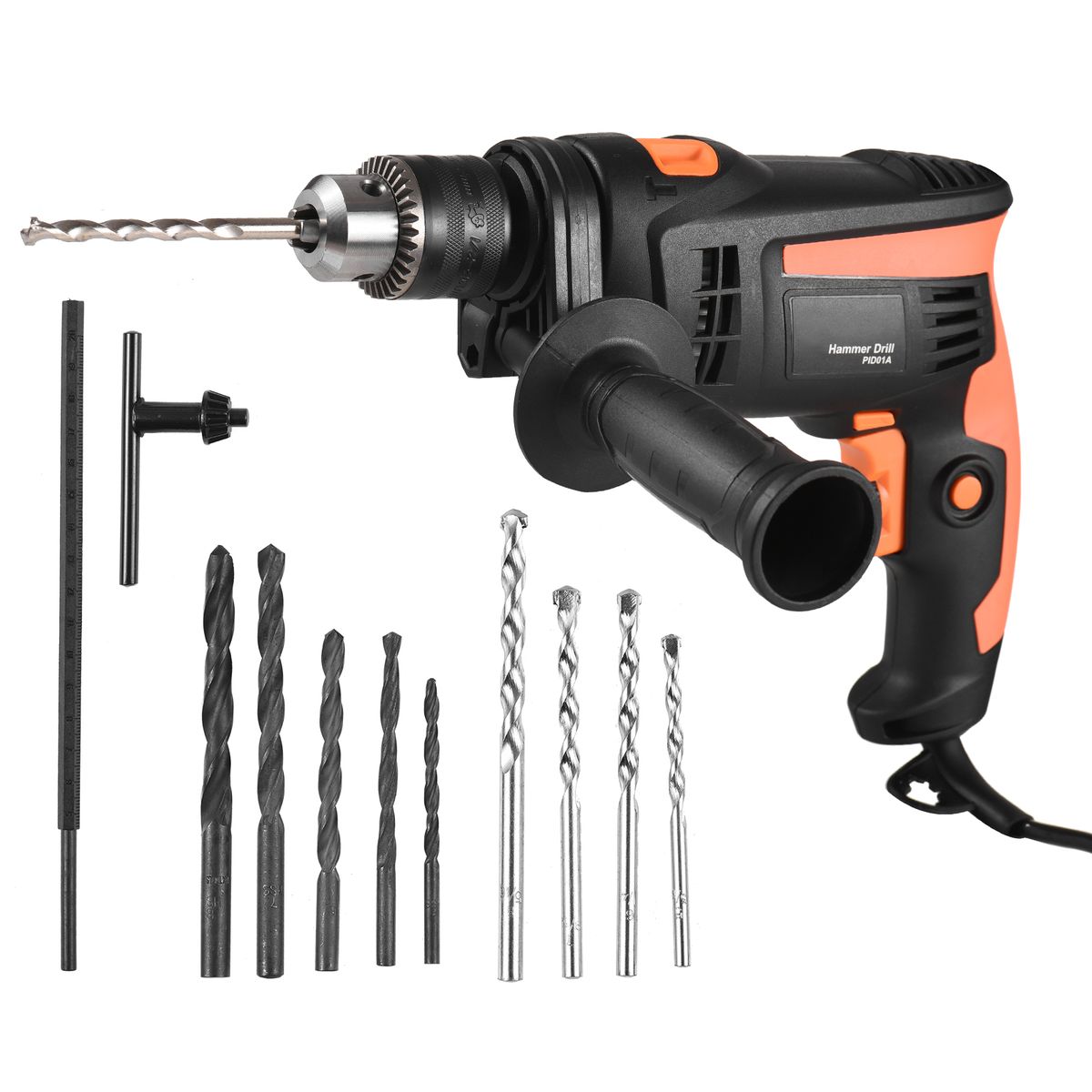 710W 6-AMP Corded Electric Hammer Drill 2800RPM Variable