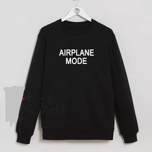 AIRPLANE MODE Men And Women SWEAT SHIRT BLACK