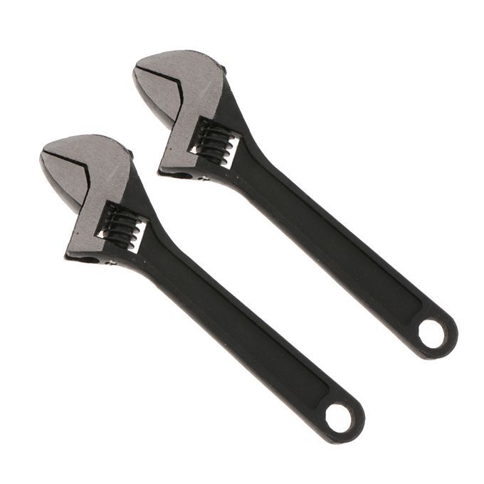 2 Pieces 4Inch Adjustable Spanner  Wrench 10mm Max Opening End