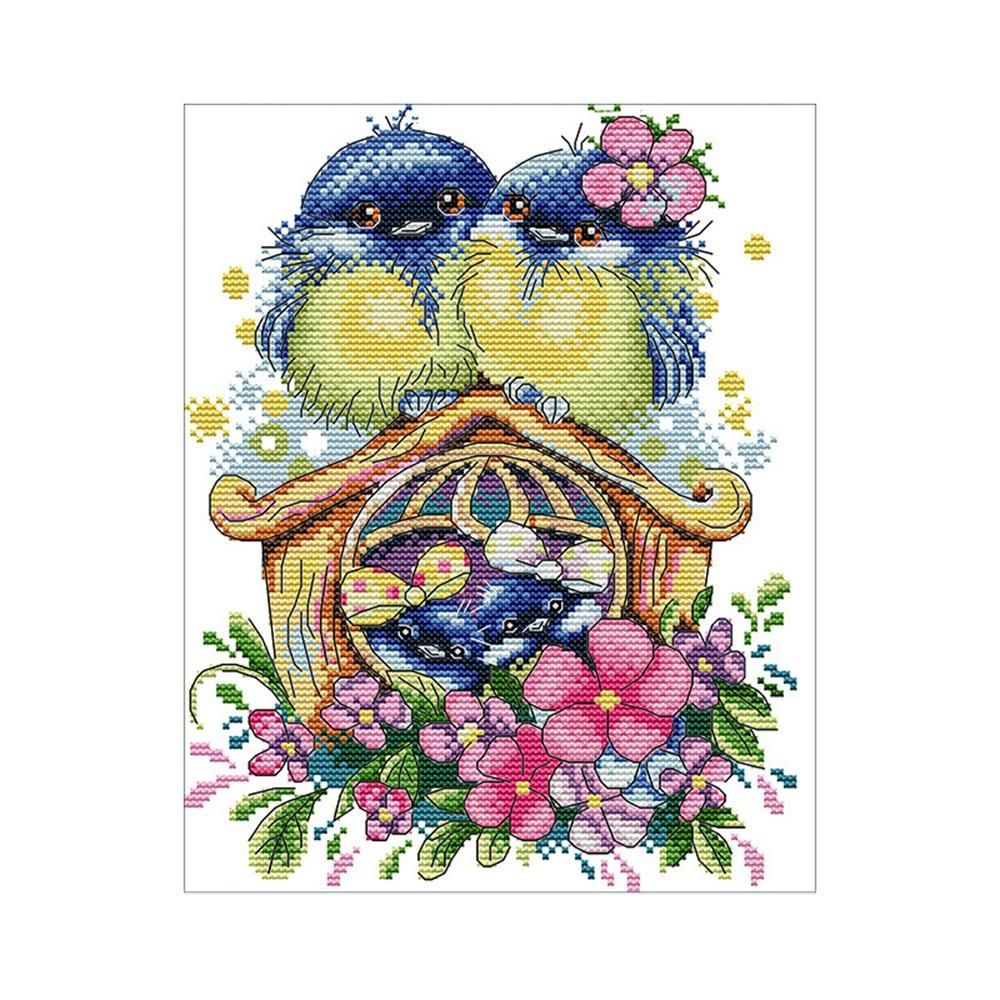 Cross Stitch Stamped Kits 14CT Printed Embroidery Cloth
