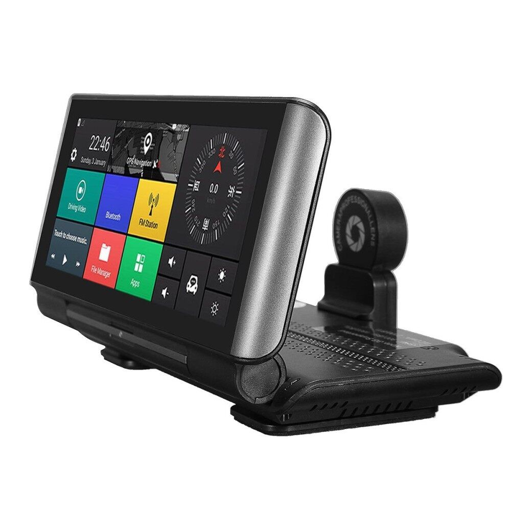 WiFi 7'' HD 1080P Android Car DVR Dual Camera Dash-Cam Rear View Recorder GPS