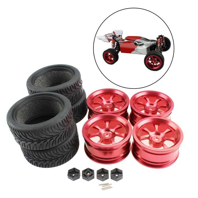 Alloy Wheel Rims Tyres For WLTOYS 144001 124018 124019 RC Racing Car
