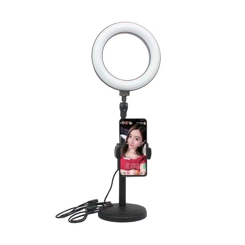 6Inch TIKTok Ringlight, Stand & Phone Holder For Live Video