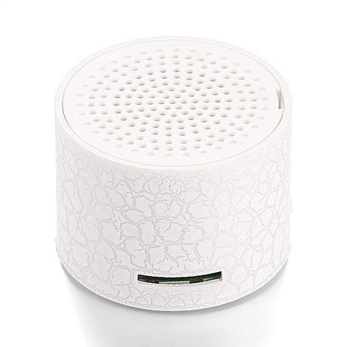 Mini Portable LED Speakers Wireless Hands Free Speaker With TF Port-White
