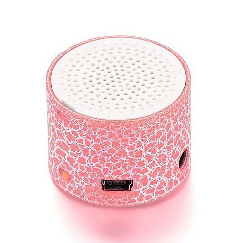 Mini Portable LED Speakers Wireless Hands Free Speaker With TF Port-Pink