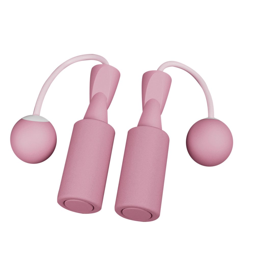 Bearing Weighted Cordless Jump Rope Gym Sports Fitness Training Adjustable Exercise-30 Mm Pink