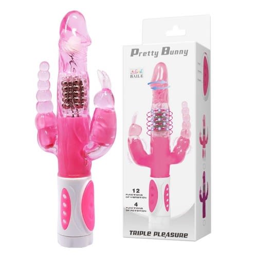 360 Rotating Dildo Vibrator With Anal Plug Stimulator Sex Toy For Women