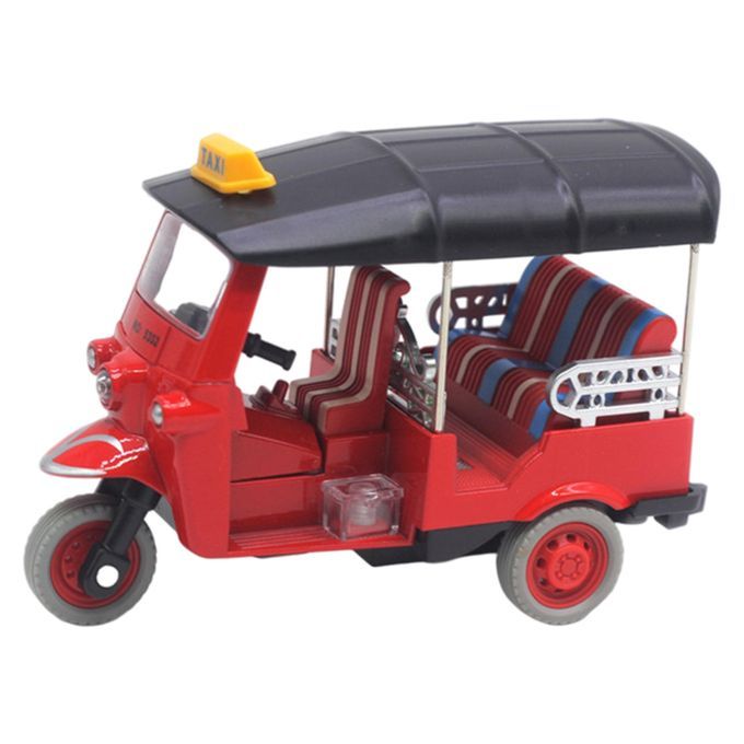 Alloy Diecast Thailand Tricycle Exquisite Simulation Vehicles Red