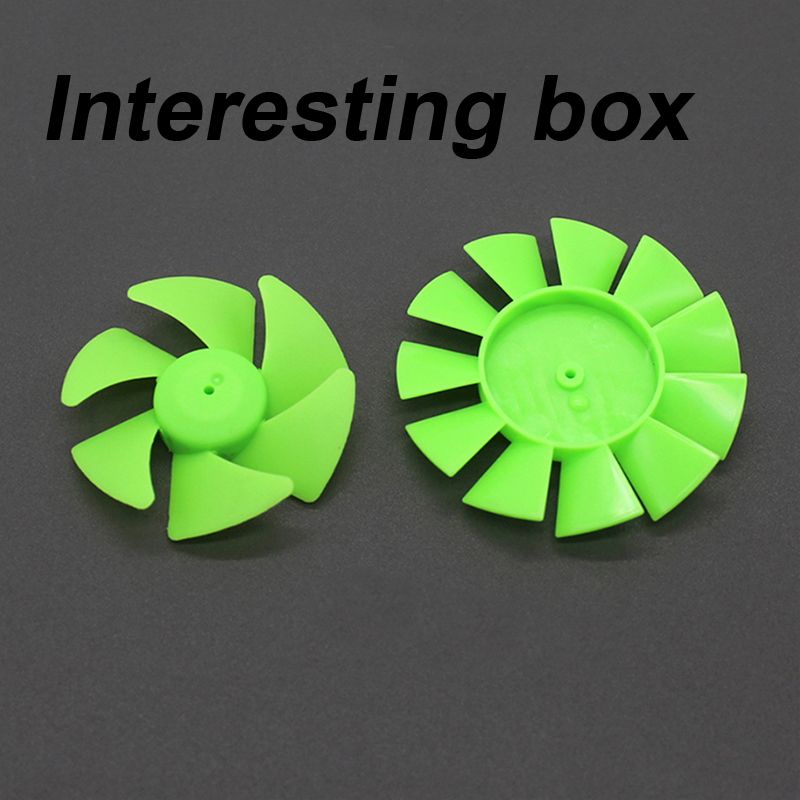 Manual Model Of Turbofan DIY Blade Material Yellow Blue Green Powder Transparent Six Blade Propeller Blade Accessories