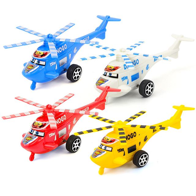 4PCS/Set Helicopter Toys Pull Back Children Plane Dolls Kids Plastic Random Aircraft Model Educational Airliner Toy Puzzle Gifts(#4PCS Set 2)