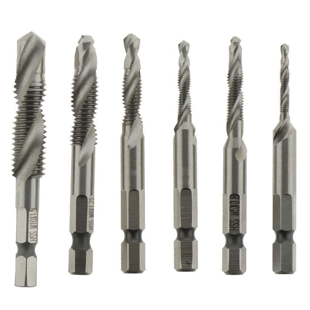 Combination Drill And Tap Bit 1/4inch  Shank Drill Screw Tap Bit