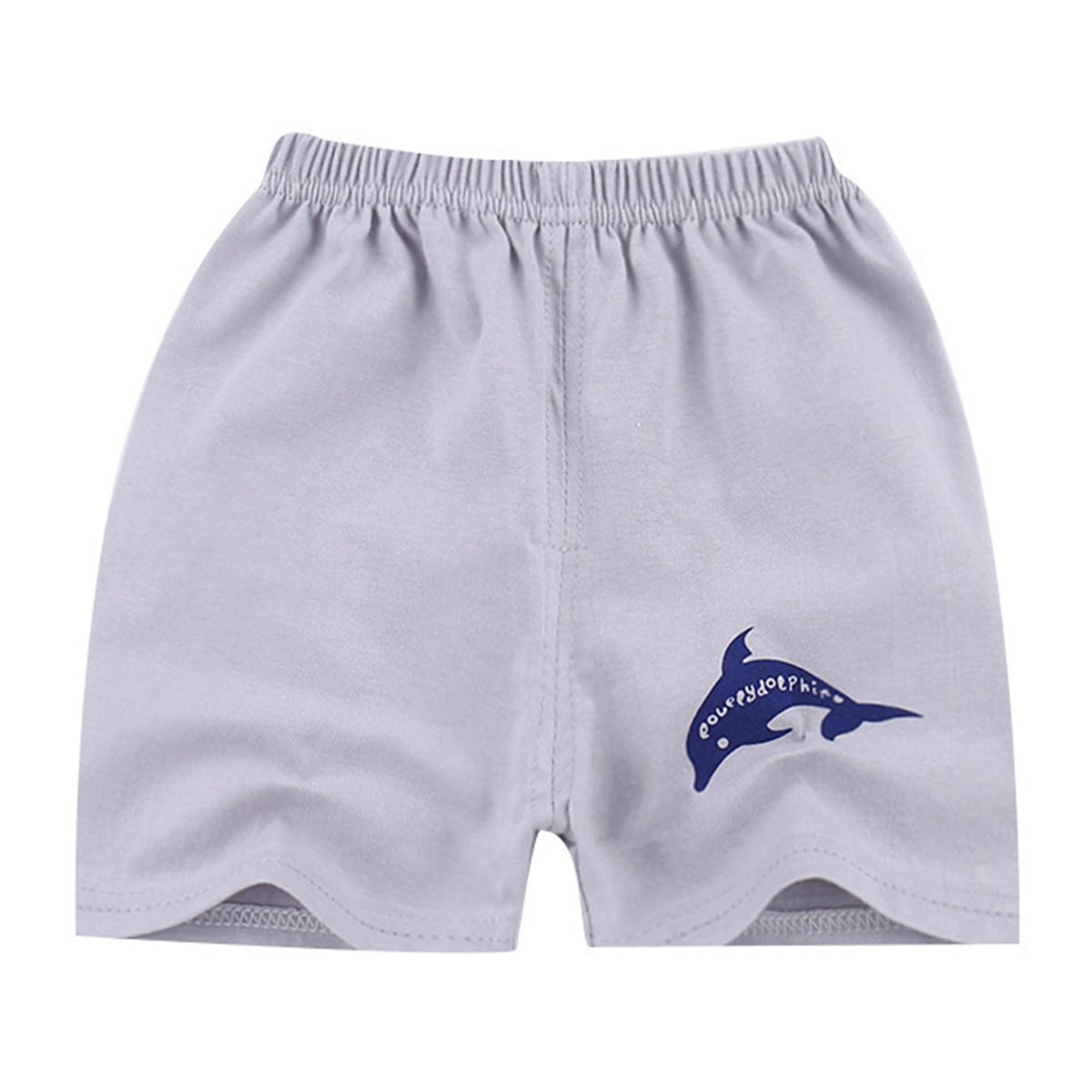 Baby Shorts Cartoon Design All-match-Linen Grey