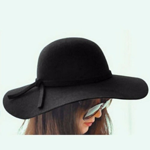 Ladies Beach Sun Hat - Black