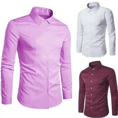 3in1 Shirts For Men - Wine- Purple- White