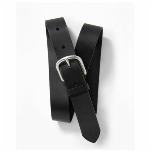 Quality Pure Black Leather Belt