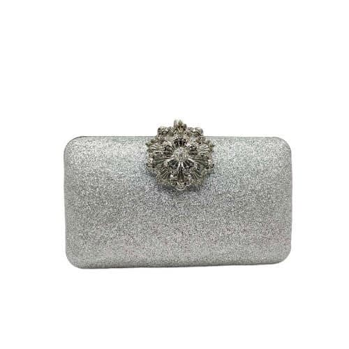 Sparkly Clutch Purse 1 - Silver