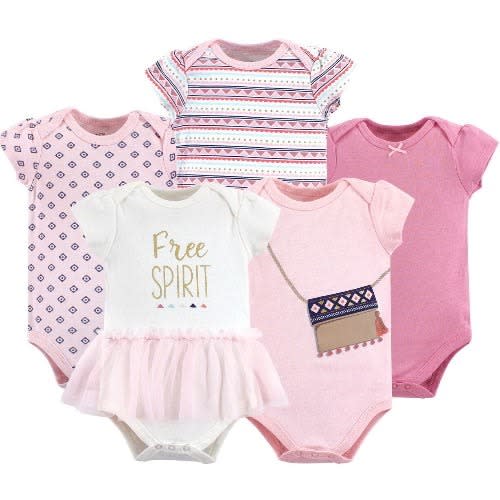 Baby Girls Short Sleeve Bodysuits