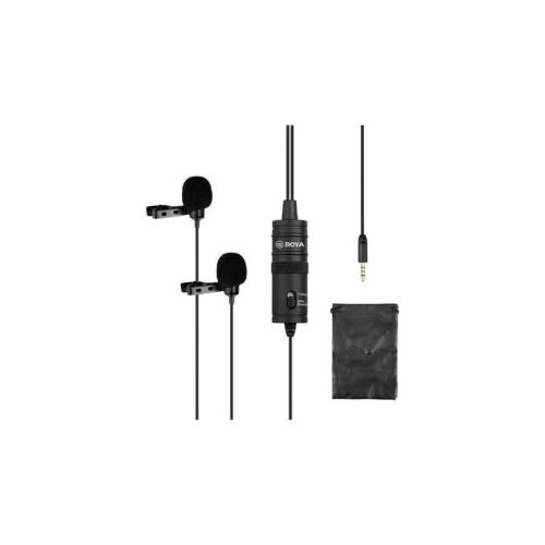 Dual Lavalier Lapel Microphone Two In One Double