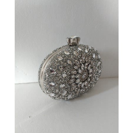 Egg Clutch Purse - Silver