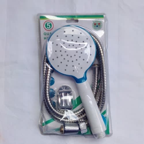 Flexible Stainless Steel Chrome Bathroom Shower Pipe + Shower Head
