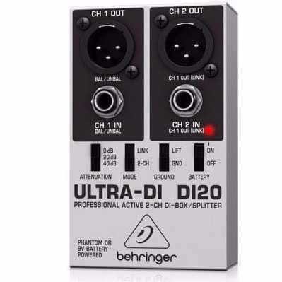 Professional Di20 Ultra-di 2 Channel Di-box Splitter