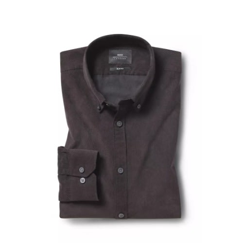 Moss Bros - Slim Fit Cord Shirt - Brown