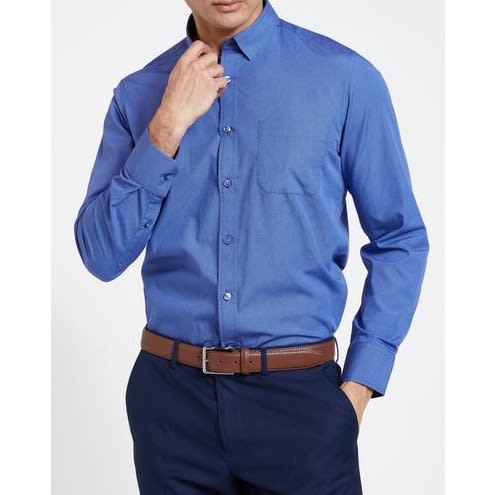 Slim Fit Long-sleeved Cotton Rich Shirt