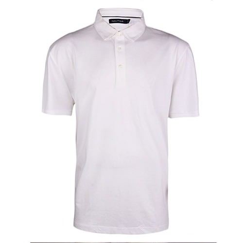 Men's  Plain Bright Performance Polo Top - White
