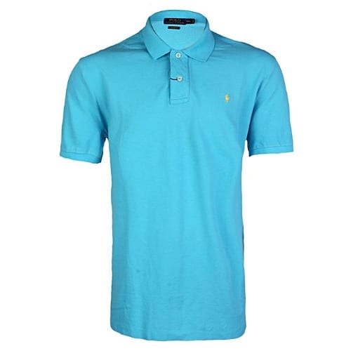 Men's Classic-fit True Aqua Messh Polo Top - Blue