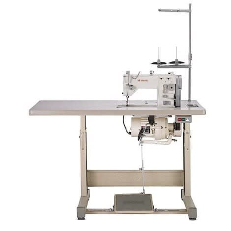 Two Lion Industrial Straight Sewing Machine With Table And Clutch Motor