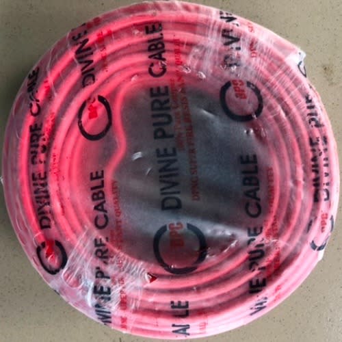 C Divine - 2.5mm Thick - Single Core Pure Copper Wire - 50m - Red