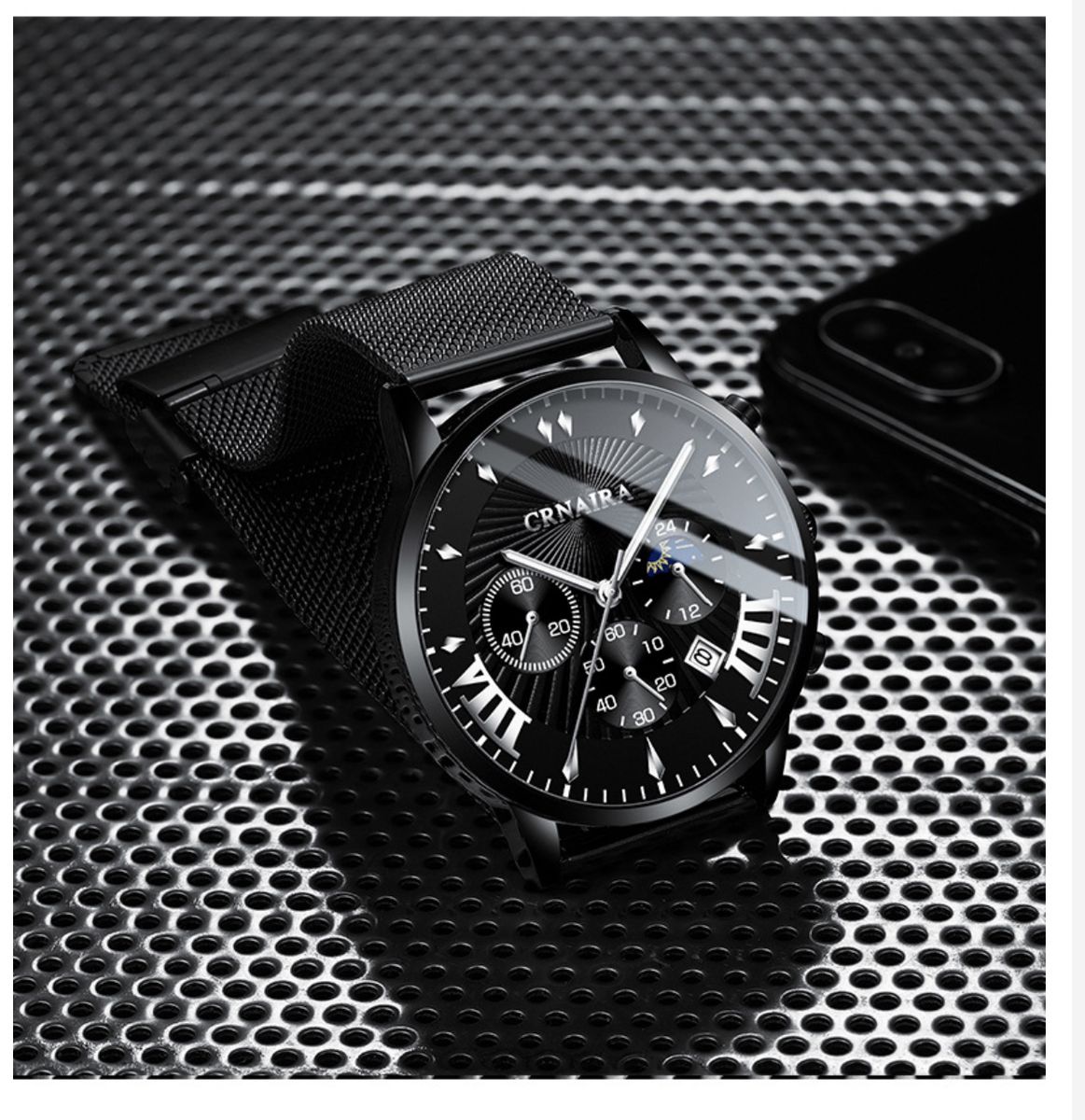 New Classic Men Fashion Wristwatch  - Black