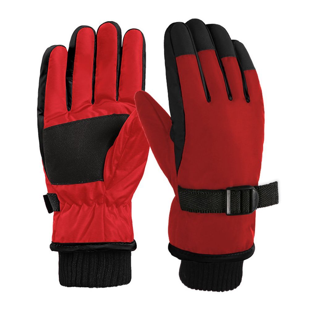 (8-15years Old)1Pair Non-slip Windproof Waterproof Fashion Thicken Gloves Men WOmen Outdoor Sk GRE