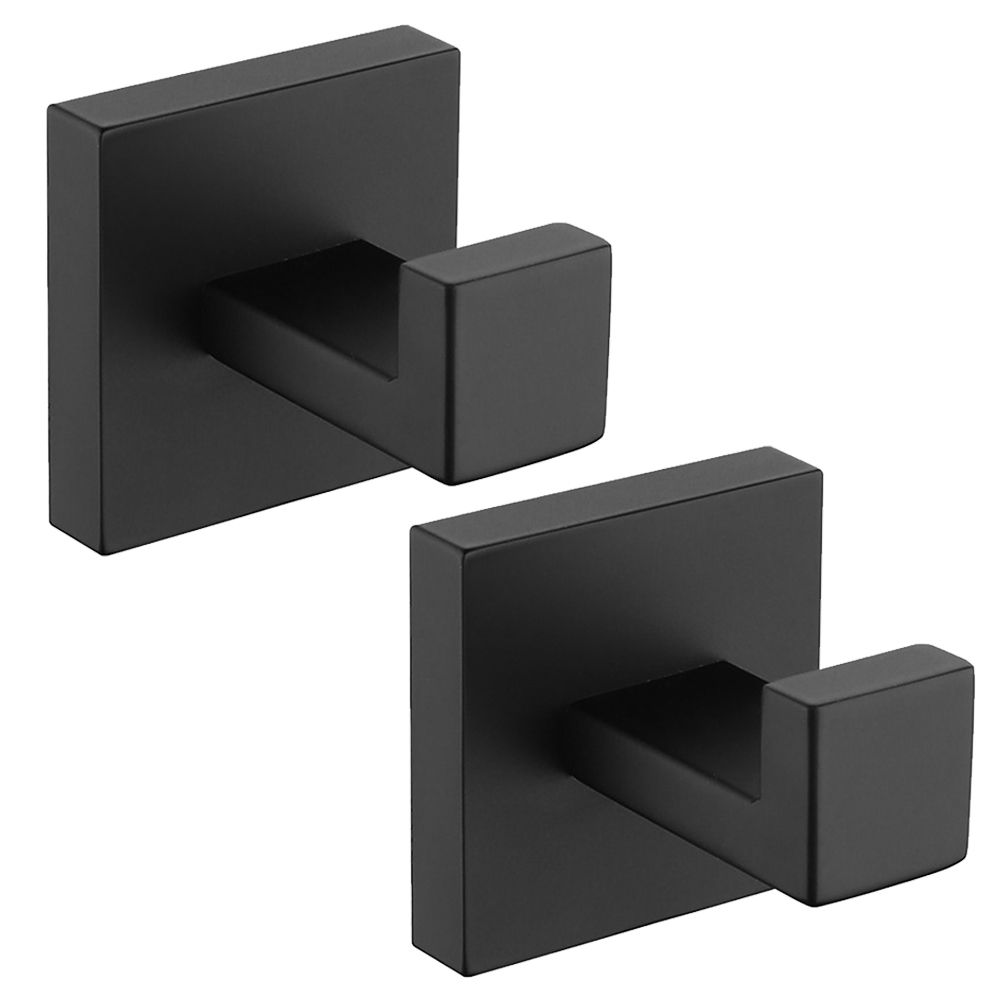 2 Pcs Wall Hooks Towel Hooks Black Made Of 304 Stainless