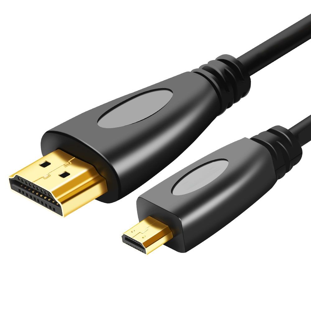 1.8m Gold Plated 3D 1080P Micro HDMI Male To HDMI Male Cable For Mobile Phone, Cameras, GoPro