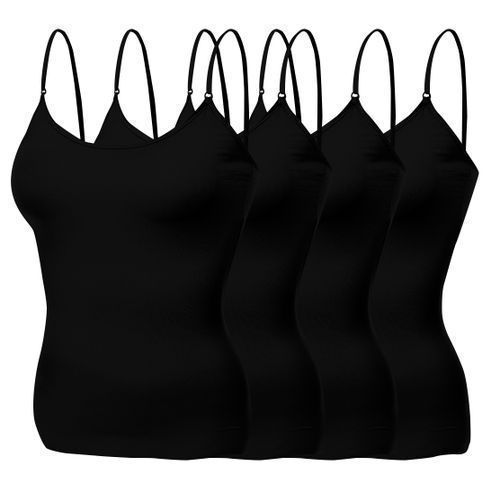 3 In 1 Women's  Adjustable Straps Camisole - Black
