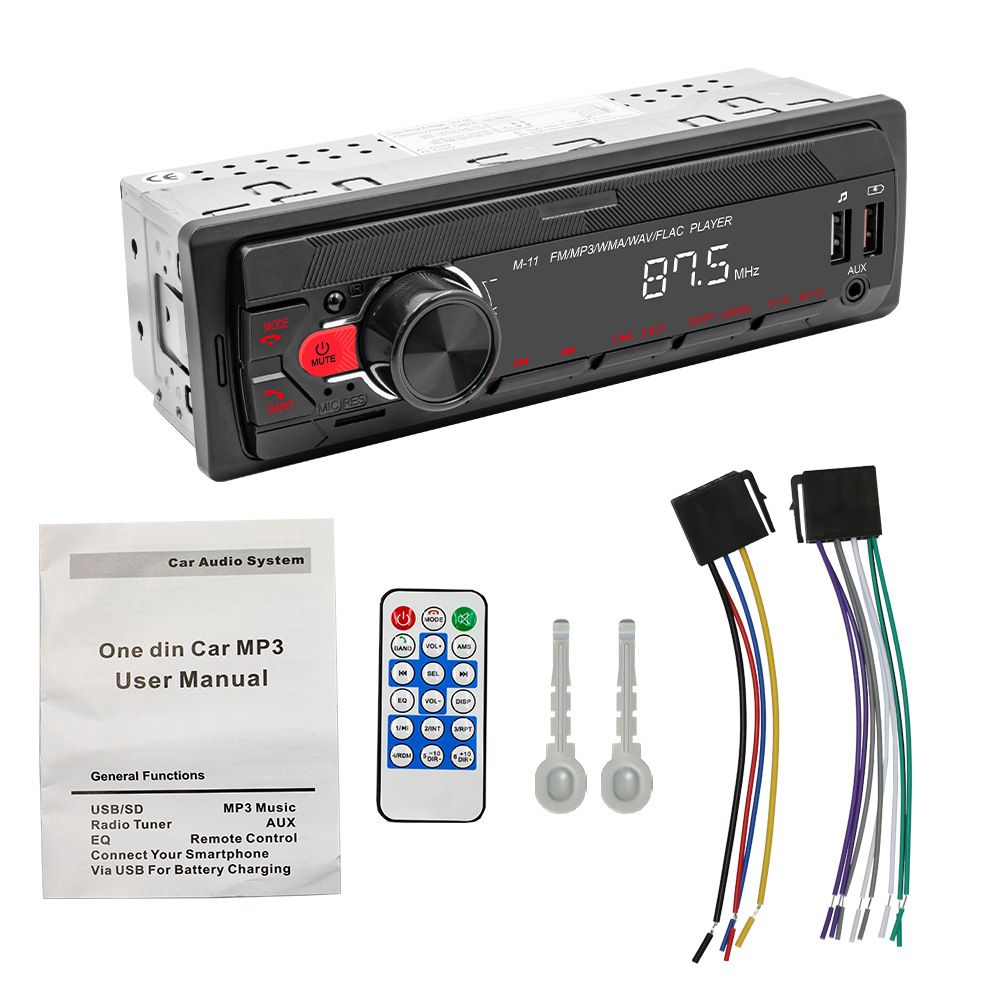 Car Radio In Dash 1 Din Tape Recorder MP3 Player FM Audio