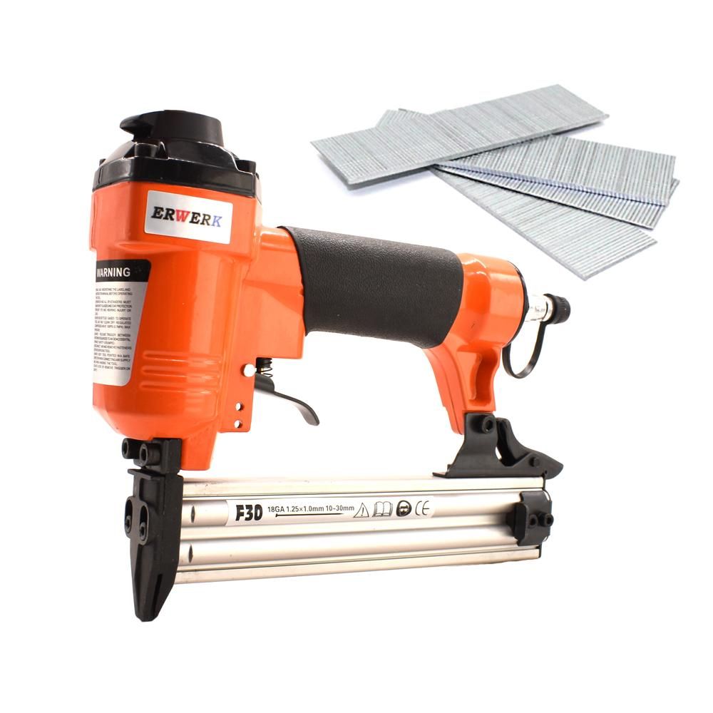 Framing Tacker 18GA Pneumatic Brad Nailer F30 Air Nails Gun For Woodworking
