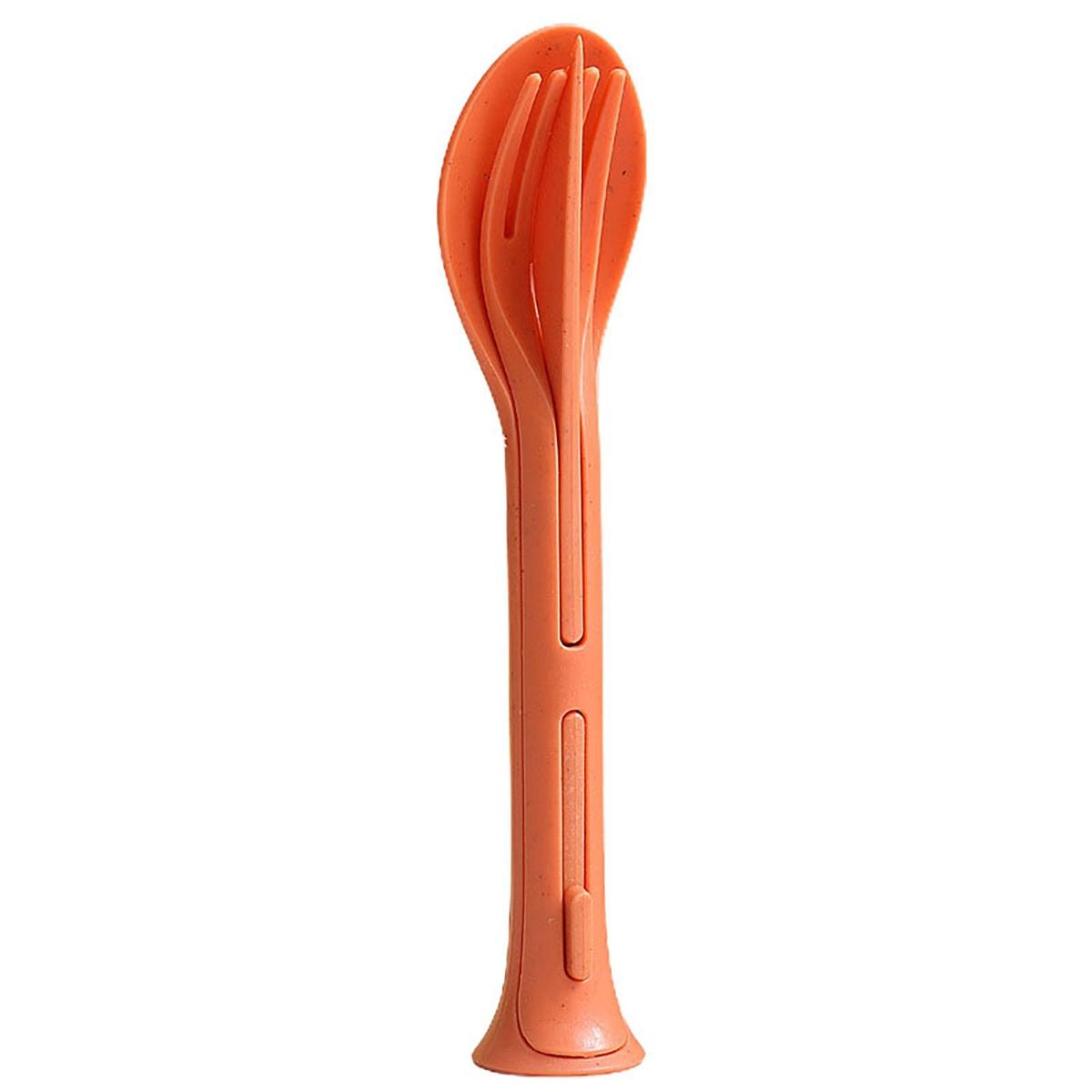 Foldable Cutlery Set Portable 3-in-1 Travel Cutlery Set Japan for Home Orange
