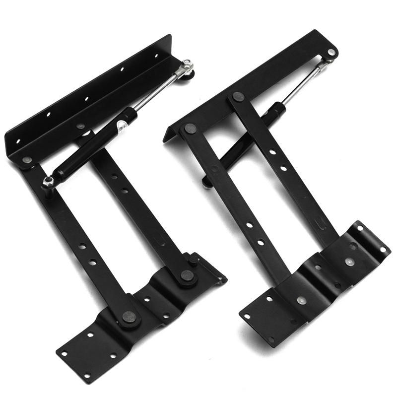 2pcs Folding Spring Tea Table Hinge Furniture Lift Up Top Mechanism Hardware Lifting Rack Shelf For Coffee ComputerTable