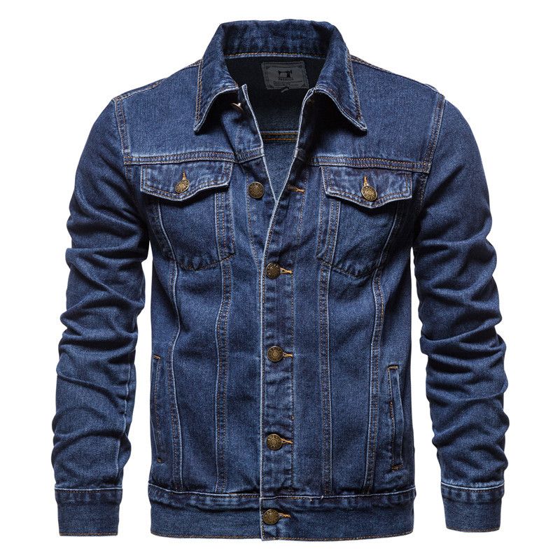 Men's Denim Jacket Cotton Casual Slim Fit Jacket Denim Jacket