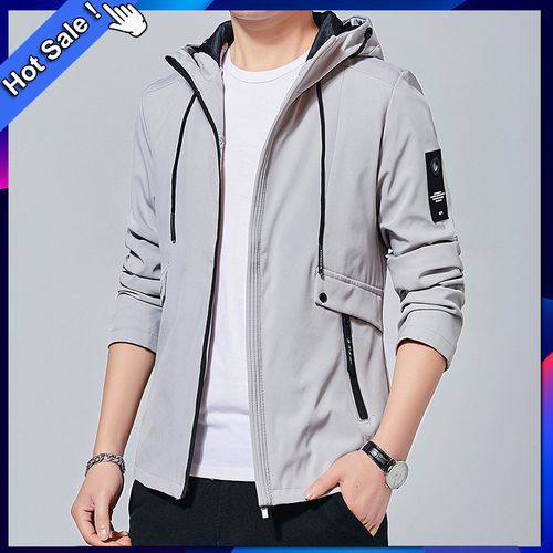 Men Hoodie Jacket Windproof Jacket Windbreaker