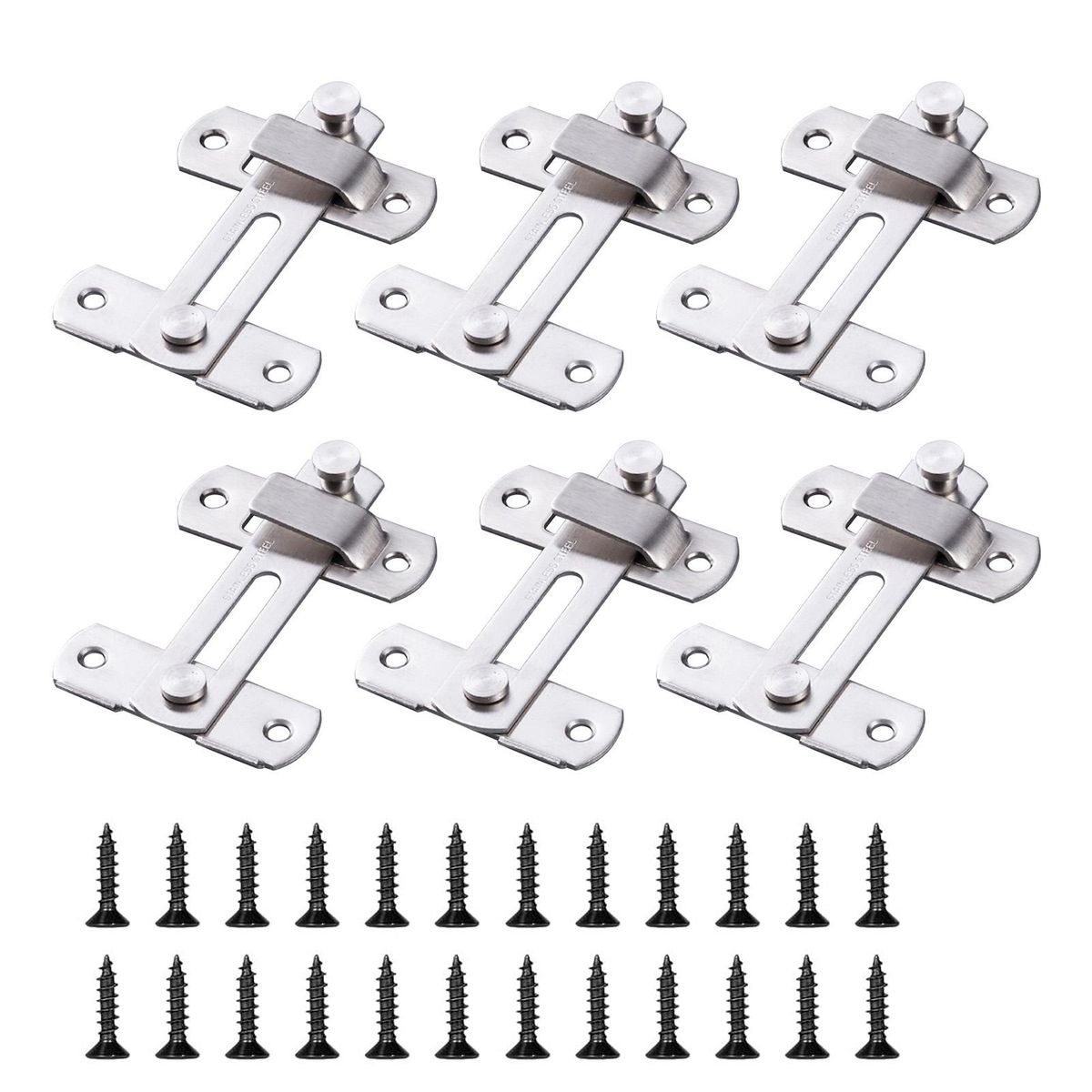 Door Latch Securelatch Stainless Steel Privacy Security Door for Home Silver