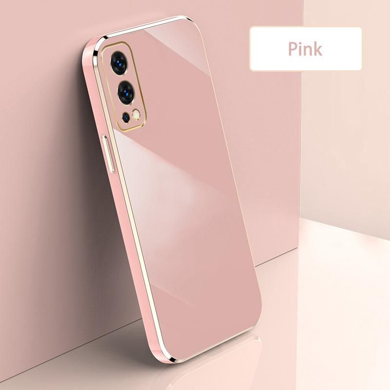 Ultra Thin Plating Phone Case for OnePlus Nord 2 5G Lens Protection soft Phone Back Cover-Pink