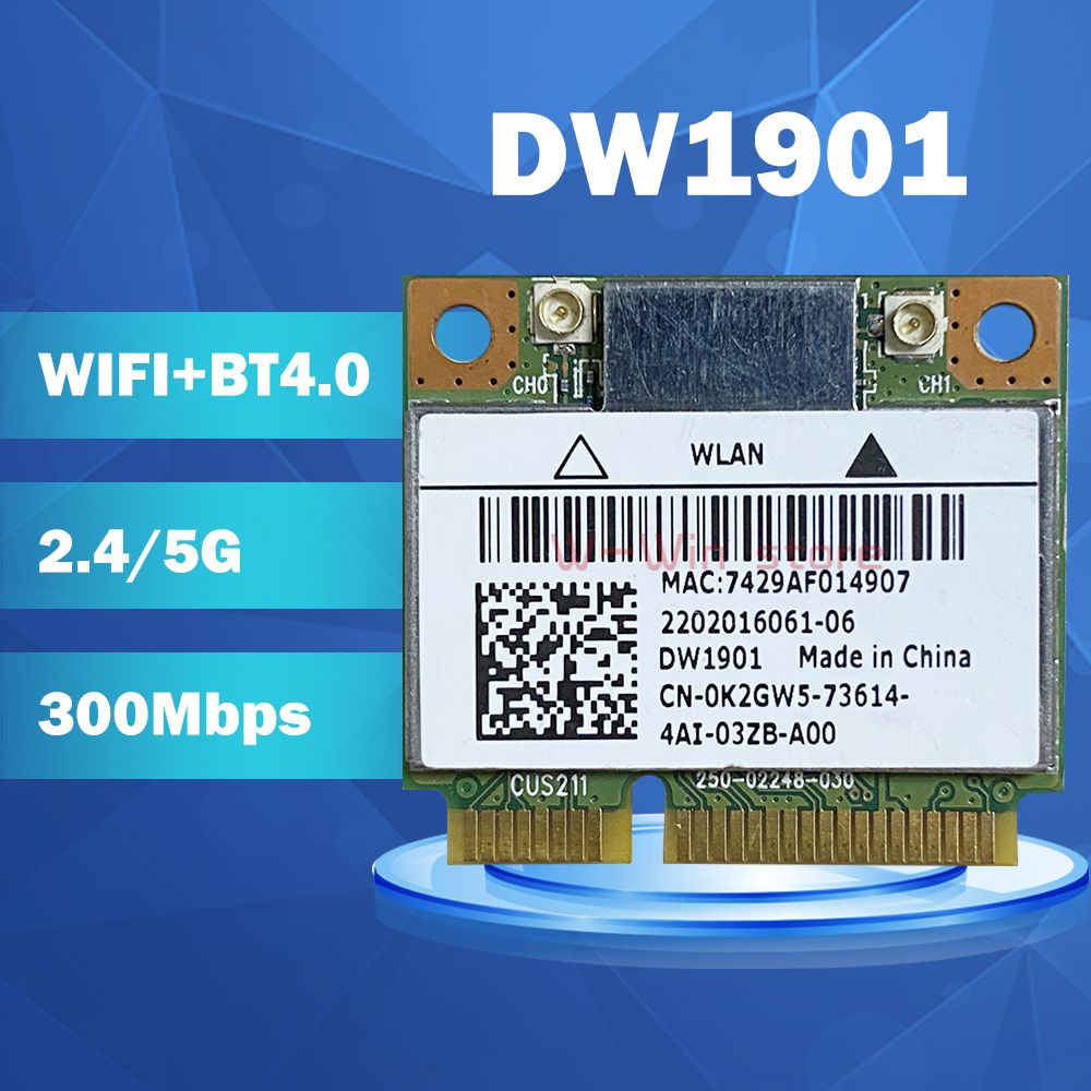 Atheros AR9462 AR5B22 DW1901 WB222 Half Mini PCIe Wireless