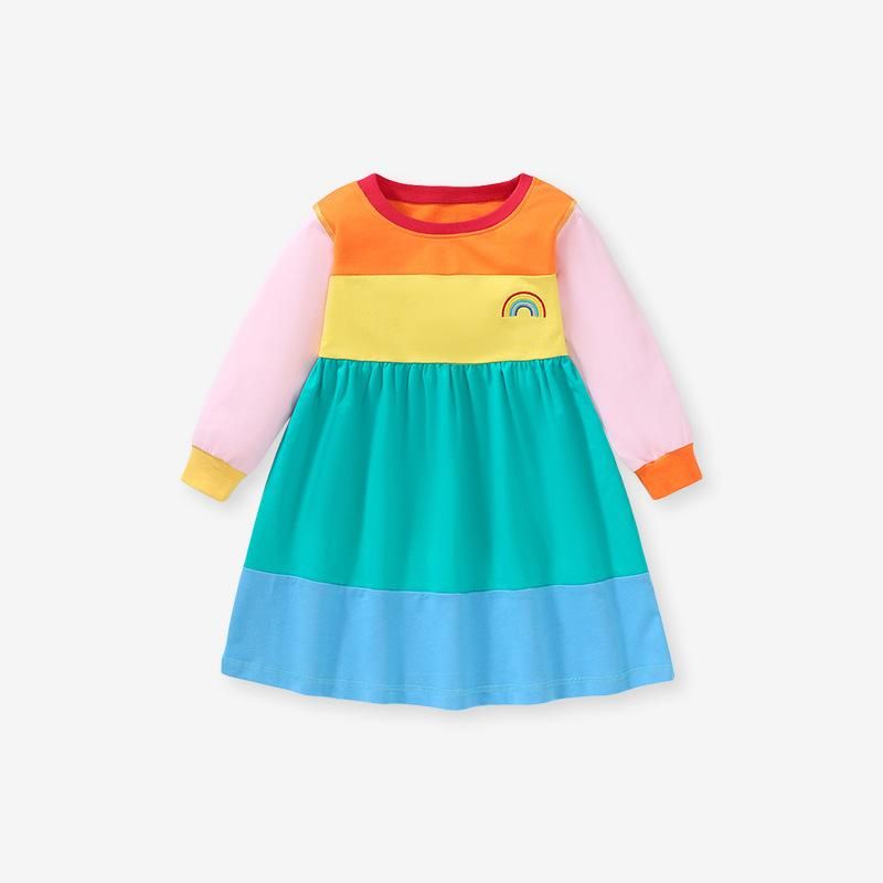 2023 Girls Sweatshirt Dress Autumn Cotton Children's Dress European And American C
