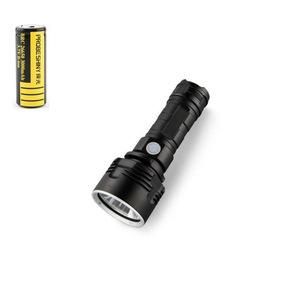 2020 cross-border glare flashlight XHP90+COB red and white light USB rechargeable hand-held convenient lighting flashlight SD204P50 flashlight + 26650 battery white box