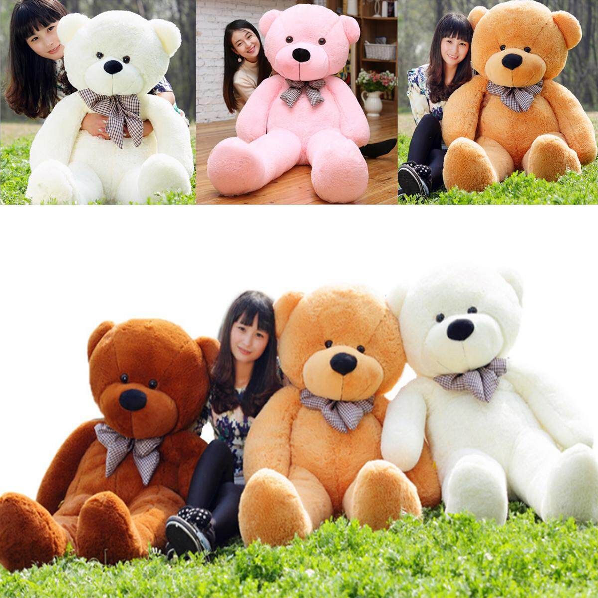 2M Teddy Bears Giant Huge Cuddly Stuffed Plush Animal Doll Brown Christmas Gift Pink 1m Pink 1m