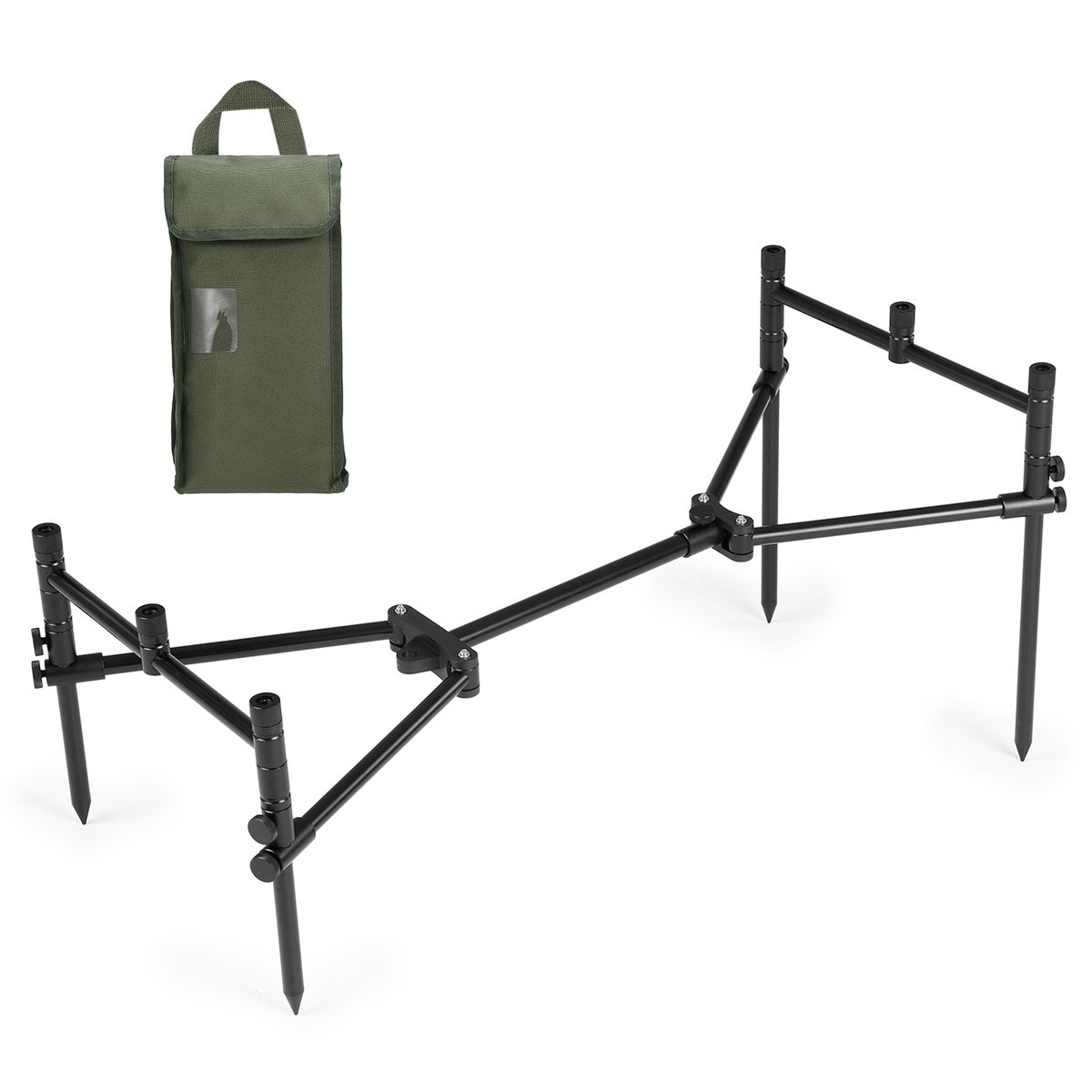 Detachable Fishing Rod Stand Buzz Bar Pole Rest Head Folding